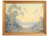 Alexis Matthew Podchernikoff, Lake landscape with characters