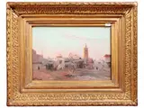 Maxime Noiré, Rue de la Casba in Tunis, oil on canvas