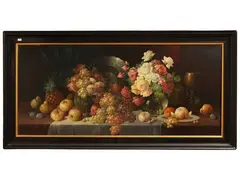 Rudolf Stoitzner, Triumph of flowers and fruit, oil on canvas