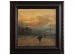 Tuscan countryside with a view of Florence in the background, 1921 by Aurelio Catti, oil on canvas, offered Sep 2026