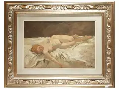Female nude by Gino Paolo Gori, oil on canvas, offered Sep 2026