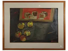 Still life with fruit by Renzo Grazzini, oil on panel, offered Sep 2026