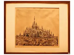 Anselmo Bucci, Milan, engraving