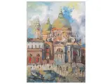 Emanuele Cappello, Basilica of Santa Maria della Salute in Venice, oil on canvas