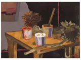 Renzo Grazzini, Still life, oil on panel