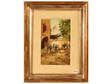 Norberto Martini, Mercatino 1973, oil on cardboard