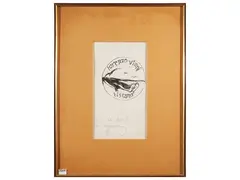 Lorenzo Viani, Study, Mixed media preparatory sketch on paper