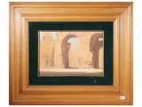 Silvestro Pistolesi, Roman glimpse, oil on canvas cardboard