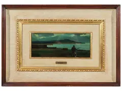 Renato Natali, Fisherman, oil on panel