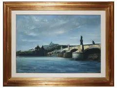 Luciano Guarnieri, Praga, oil on canvas