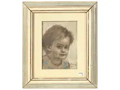 Portraits of children by Ermanno Toschi, Pair of fresco technique paintings, offered Sep 2026