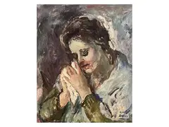Crying girl by Mario Bucci, oil on canvas, offered Sep 2026