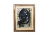 Alberto Caligiani, Portraits, five mixed media drawings on paper signed