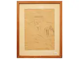 Amerigo Bartoli, Ungaretti, Indian ink on paper