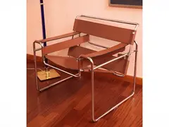 Marcel Breuer, Wassily B3 armchair, Knoll, in chromed steel and leather
