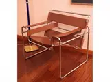 Marcel Breuer, Wassily B3 armchair, Knoll, in chromed steel and leather