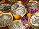 Piero Fornasetti, Series of six porcelain plates, Conchyliorum, 1950-1955