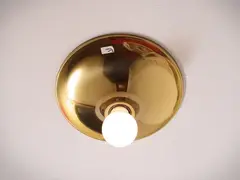 Pair of Teti ceiling lights, Artemide by Vico Magistretti, golden, offered Jul 2026