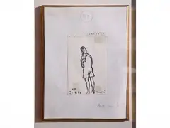 Figure from behind 1962 by Orfeo Tamburi, marker on paper, offered Jul 2026