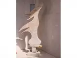 Rolando Stefanacci, Large travertine sculpture, h 178x90x15