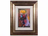 Eugenio Pardini, Fiori esotici, mixed media on canvas cardboard