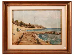 Aldo Bergamini, Sanremo 1942, oil on canvas