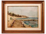 Aldo Bergamini, Sanremo 1942, oil on canvas