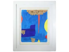Arturo Carmassi, Maniera Imperfetta 1977, tempera and collage on paper partially applied to another paper support
