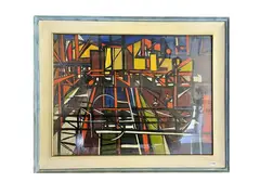 Fernando Farulli, Composition 1948, oil on canvas
