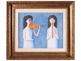 Antonio Bueno, Concertino, oil on faesite