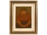 Remo Squillantini, Female figure, oil on cardboard