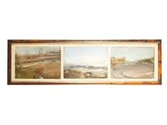 Landscapes by Folco Chiti Batelli, three oil paintings on cardboard, offered Jul 2026