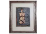 Fausto Maria Liberatore, Female nude 1971, oil on panel