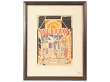 Mario Calandri, Tiro al colombo, marker on paper