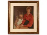 Gianfranco Antoni, Baby and Ferruccio, oil on panel