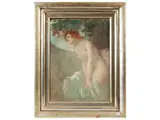 Horazio Gaigher, Female figure, oil on cardboard