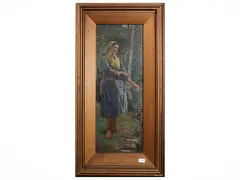 Peasant by Adolfo Belimbau, oil on panel, offered Jun 2026