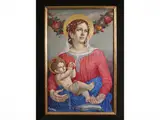 Fiorenzo Joni, Madonna and Child, 1955, oil on panel with golden details
