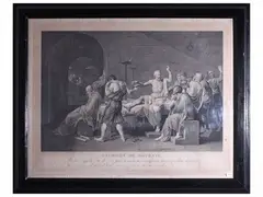 Jean Massard, The death of Socrates (1805), engraving from the painting by Jacques-Louis David