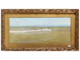 Giulio Aristide Sartorio, River landscape 1892, mixed media on paper applied to another paper support