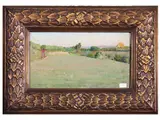 Luigi Gioli, Tuscan countryside, oil on panel