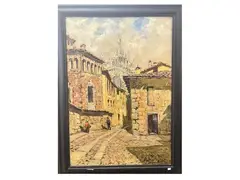 Ivan Karpov, Milano vecchia Via delle Ore, oil on canvas