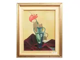 Valentino Ghiglia, Anthurium, oil on panel