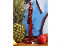 Mauro Manetti, Female figure, in red enamelled metal