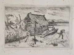 Ulvi Liegi, Shed in Bocca d'Arno, engraving