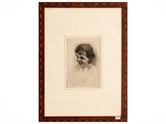Edgar Chahine, The reuse, drypoint