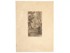 Sentiero nel bosco 1925 by Giovanni Fattori, Posthumous engraving, offered Jun 2026