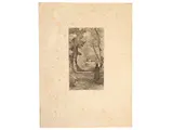 Giovanni Fattori, Sentiero nel bosco 1925, Posthumous engraving