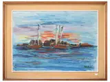 Italo Bolano, Marina, oil on canvas