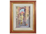 Giovanni Ospitali, Florentine glimpse, watercolor on paper